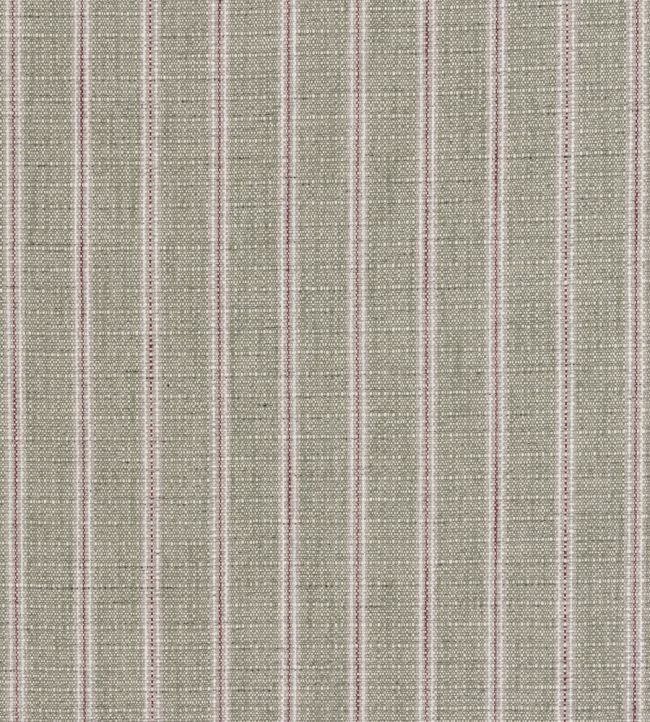 Bloodstone Stripe Fabric by Ian Mankin Moss / Garnet