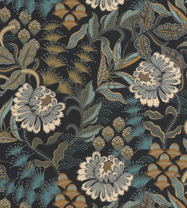 Bloomsbury Wallpaper by Casadeco Noir Reglisse