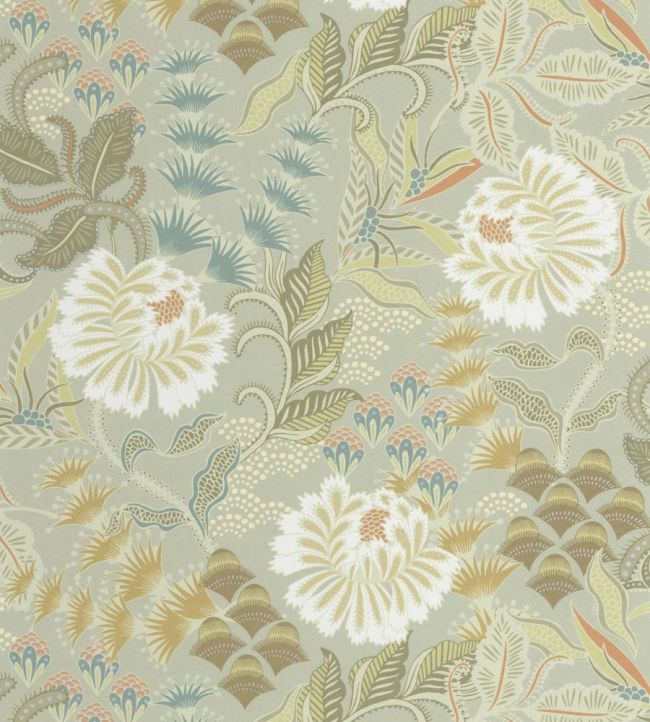 Bloomsbury Wallpaper by Casadeco Vert Amande