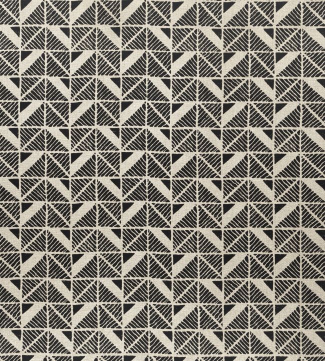 Bloomsbury Square Fabric by Anna French Black