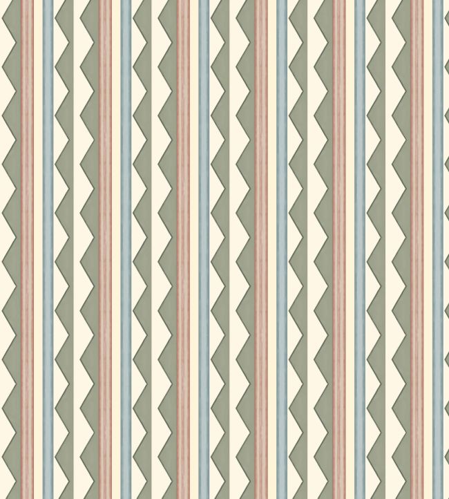 Bloomsbury Stripes Wallpaper by Ottoline Autumn Green