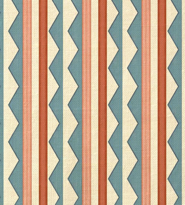 Bloomsbury Stripes Fabric by Ottoline Denim Blue