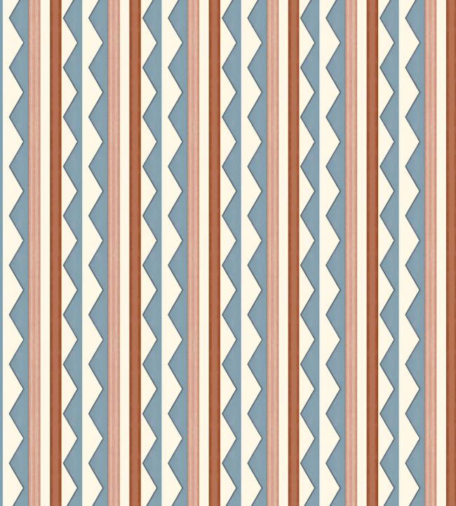 Bloomsbury Stripes Wallpaper by Ottoline Denim Blue