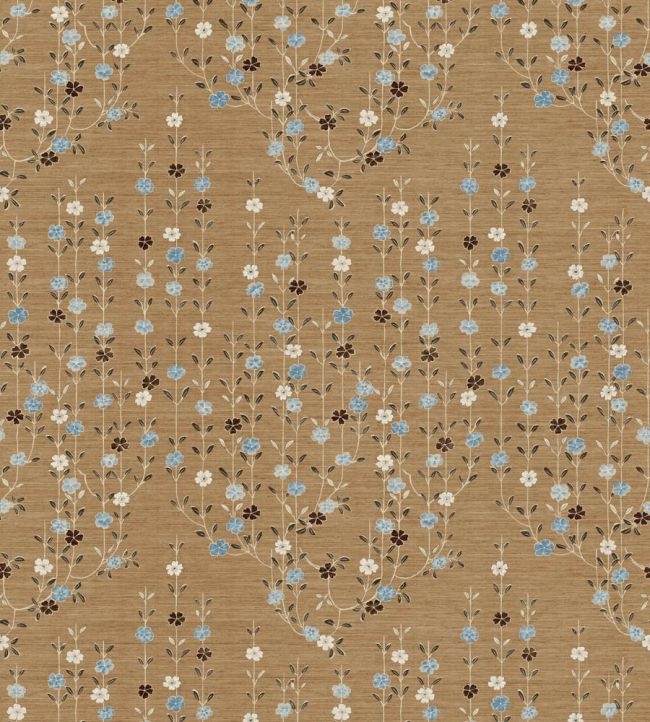 Blossom Fabric by Lewis & Wood Blue Ginger
