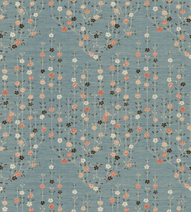 Blossom Fabric by Lewis & Wood Coral Sea