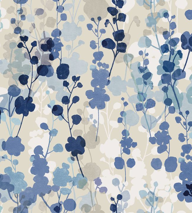Blossom Wallpaper by Ohpopsi Blue Natural