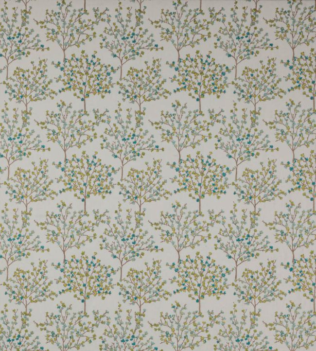 Blossom Tree Fabric by Jane Churchill Lime / Aqua