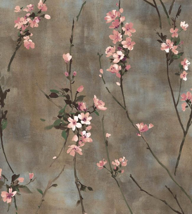 Blossom Wallpaper by Woodchip & Magnolia Brown & Blush