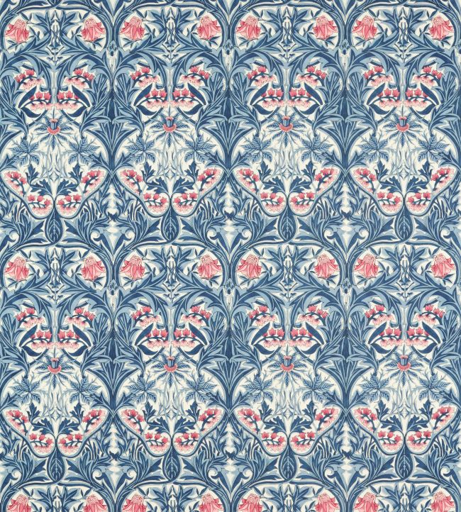 Bluebell Fabric by Morris & Co Indigo/Rose