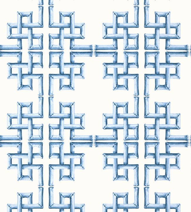 Boca Bamboo Wallpaper by Thibaut Blue