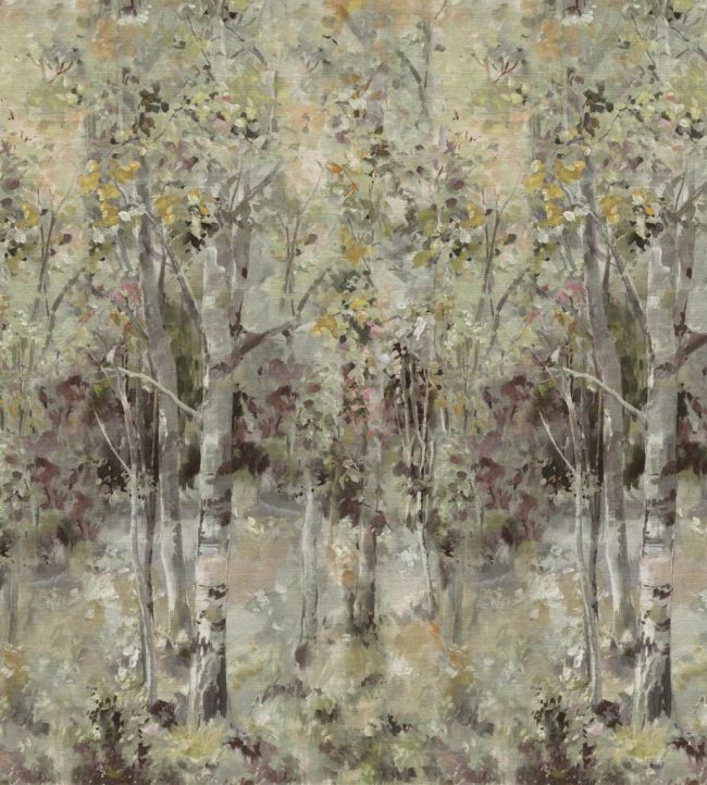 Bois De Bouleau Grasscloth Scene 2 Mural by Designers Guild Sepia