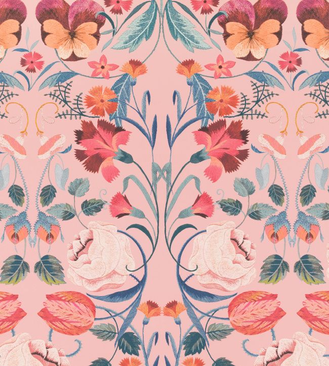 Bonita Matte Wallpaper by Romo Chateau Rose