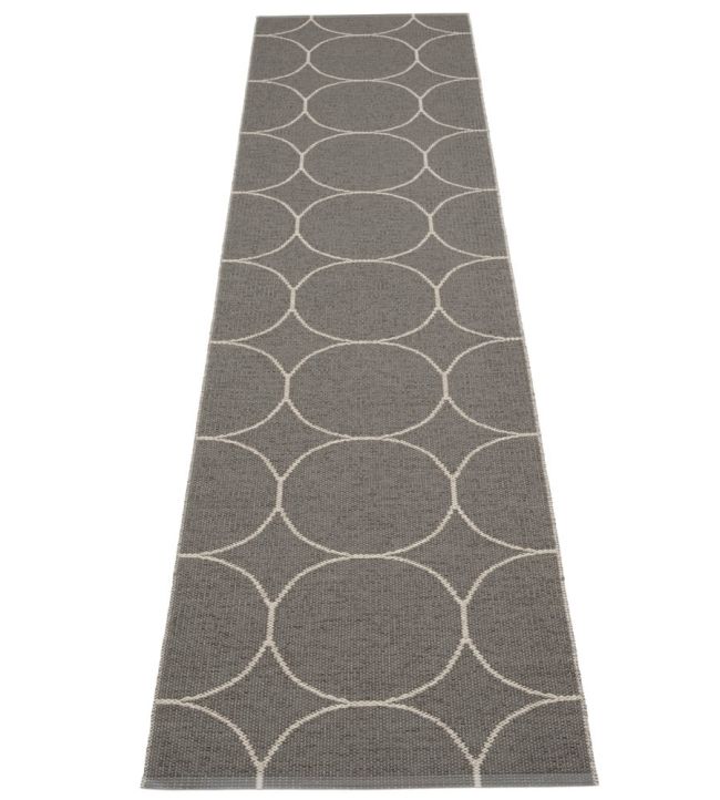 Pappelina Boo Runner rug Charcoal/Linen BOO9A720 Charcoal/Linen