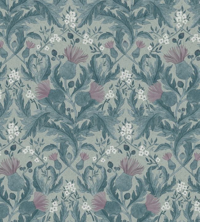 Thistle Wallpaper by Borastapeter Blue