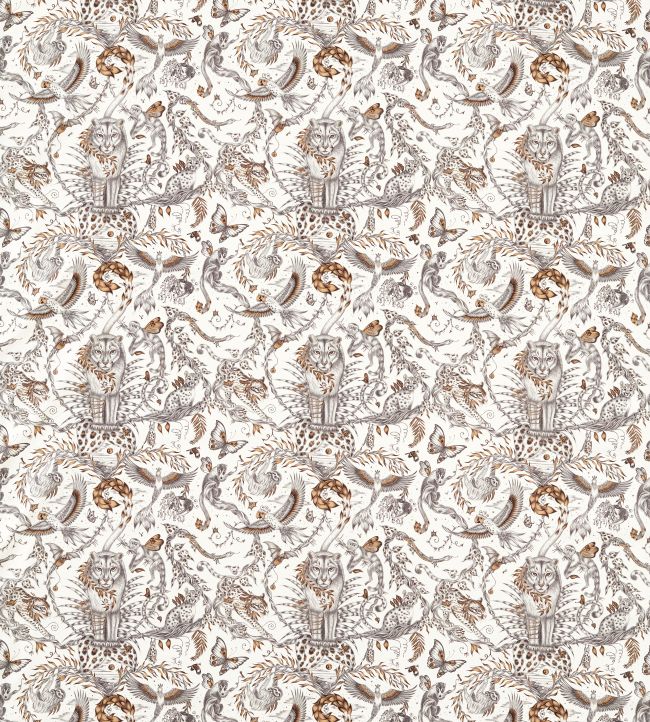 Bosque Dreams Fabric by Clarke & Clarke Bronze