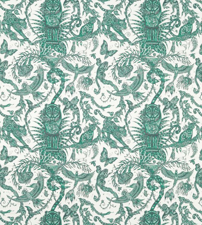 Bosque Dreams Jacquard Fabric by Clarke & Clarke Seafoam