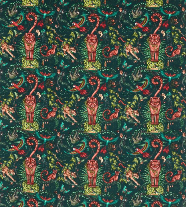 Bosque Dreams Velvet Fabric by Clarke & Clarke Forest