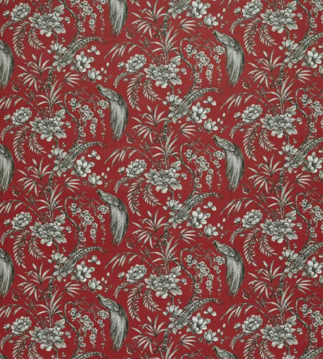 Botanist Fabric by Ashley Wilde Crimson