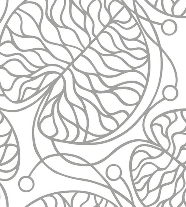 Bottna Metallic Wallpaper by Marimekko Silver