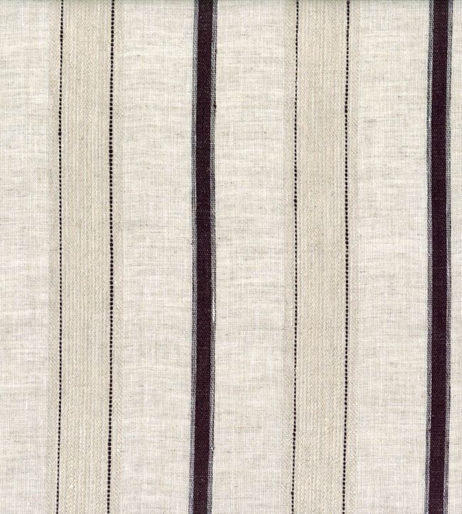 Boucle de Lin Fabric by Casamance Natural noir