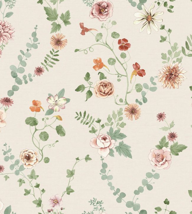 Bouquet Flowers Wallpaper by Borastapeter Glow