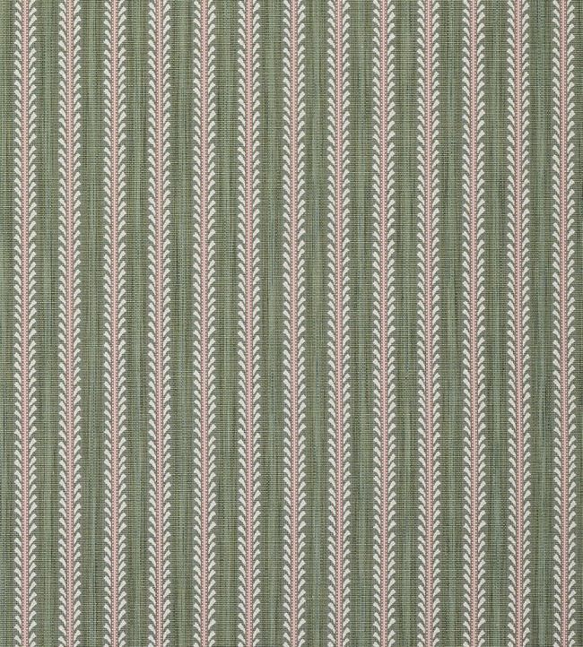 Bourdon Stripe Fabric by Colefax and Fowler Olive