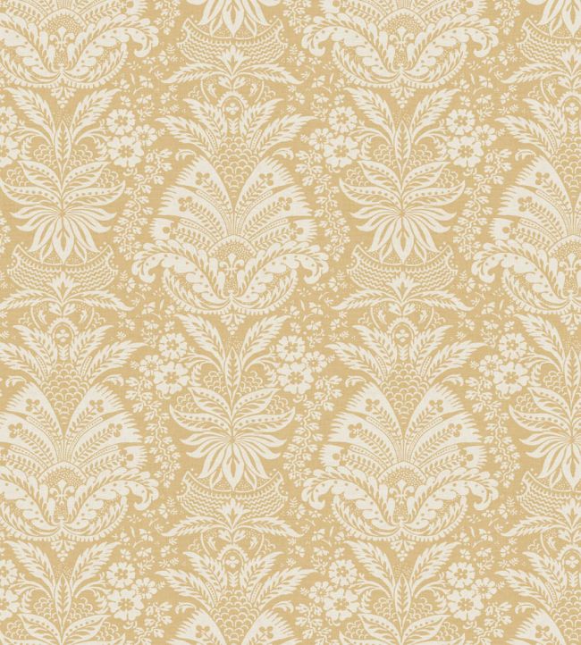 Bourton Damask Wallpaper by Nina Campbell Yellow
