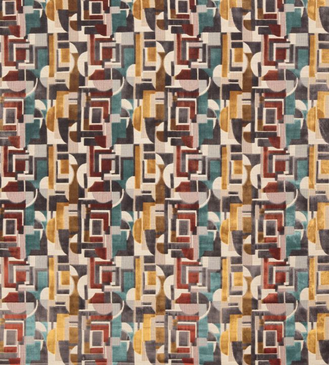 Bovolo Fabric by Osborne & Little Slate/Amber