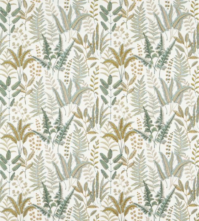 Bracken Embroidered Fabric by Clarke & Clarke Glade