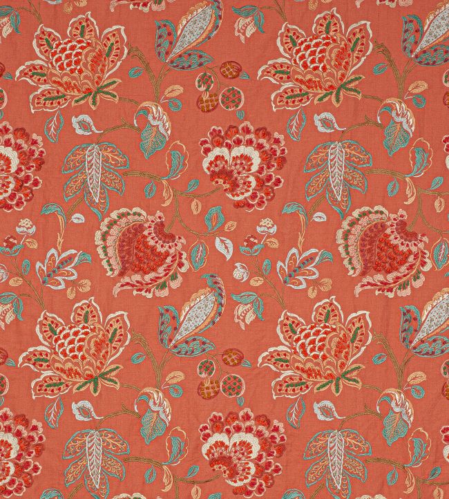 Braganza Fabric by Colefax and Fowler Red
