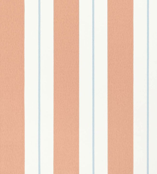 Bramante Stripe Wallpaper by Osborne & Little Terracotta