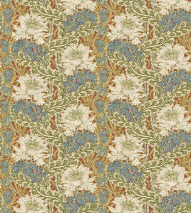 Brantwood Wallpaper by GP & J Baker Red/Green