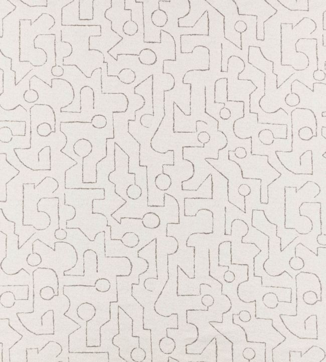 Braque Fabric by Zinc Greyscale
