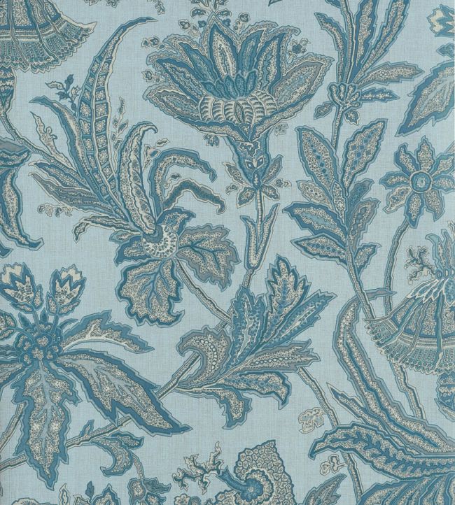 Breckenridge Wallpaper by Thibaut Spa Blue