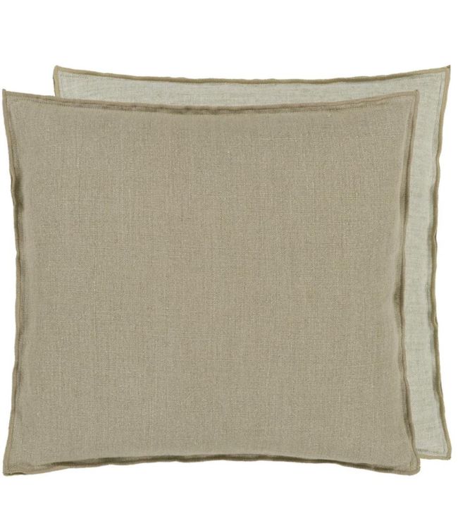 Brera Lino Cushion 43 x 43cm by Designers Guild Seagrass & Natural
