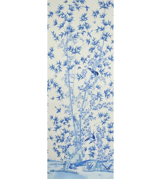 Brighton Pavilion Panel Mural by Schumacher Blue