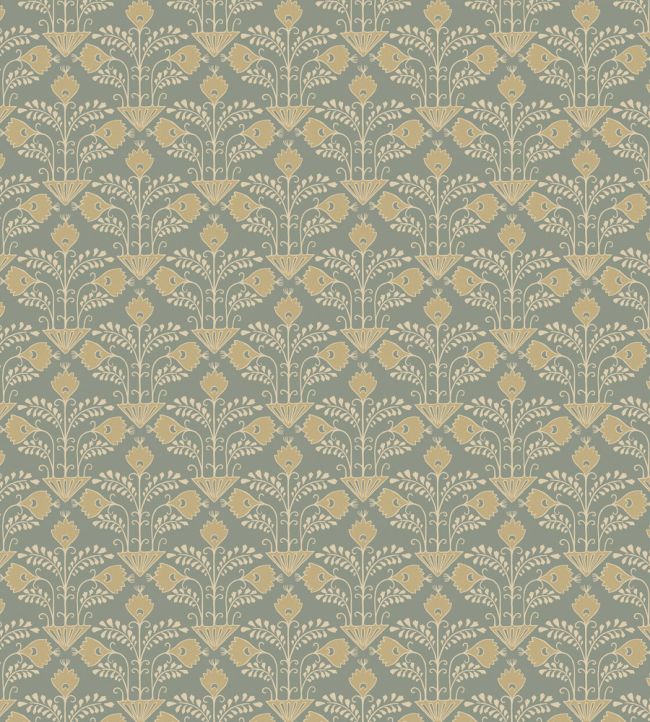 Brimble Wallpaper by Josephine Munsey Aqua