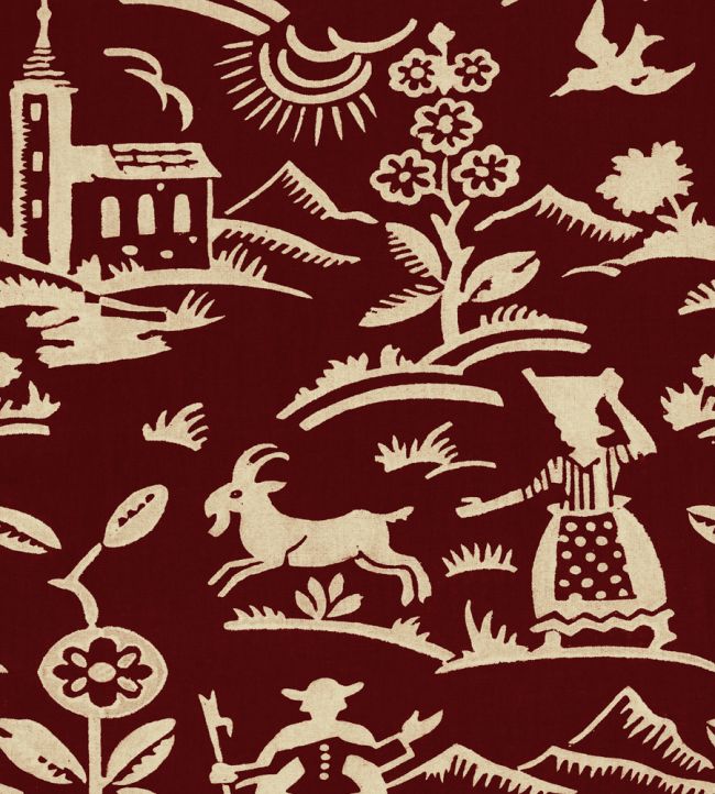 Brixen Wallpaper by MINDTHEGAP Maroon