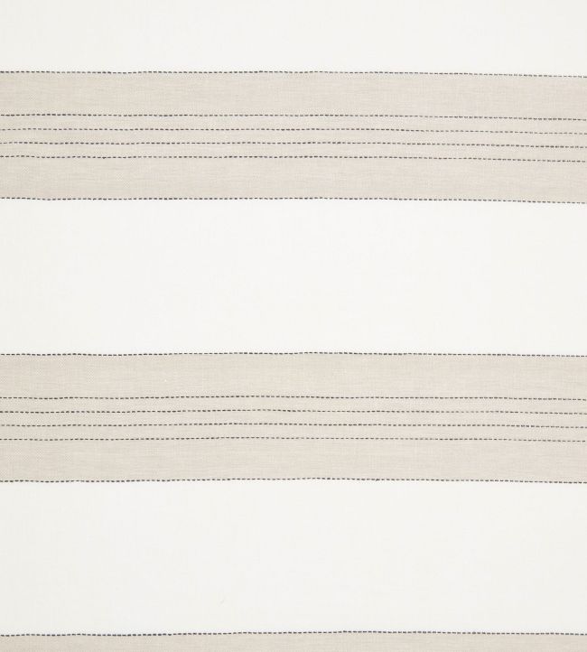 Broad Stripe Linen Fabric by Volga Linen Natural/White