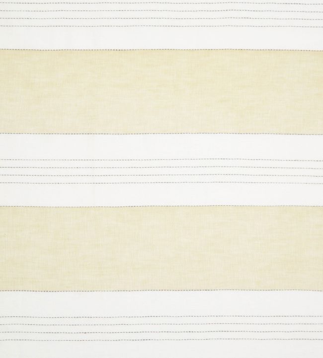 Broad Stripe Linen Fabric by Volga Linen Primrose/White