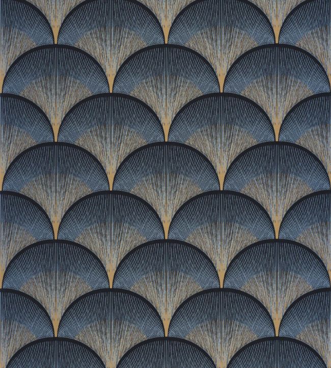 Broadway Wallpaper by Casadeco Bleu Orage