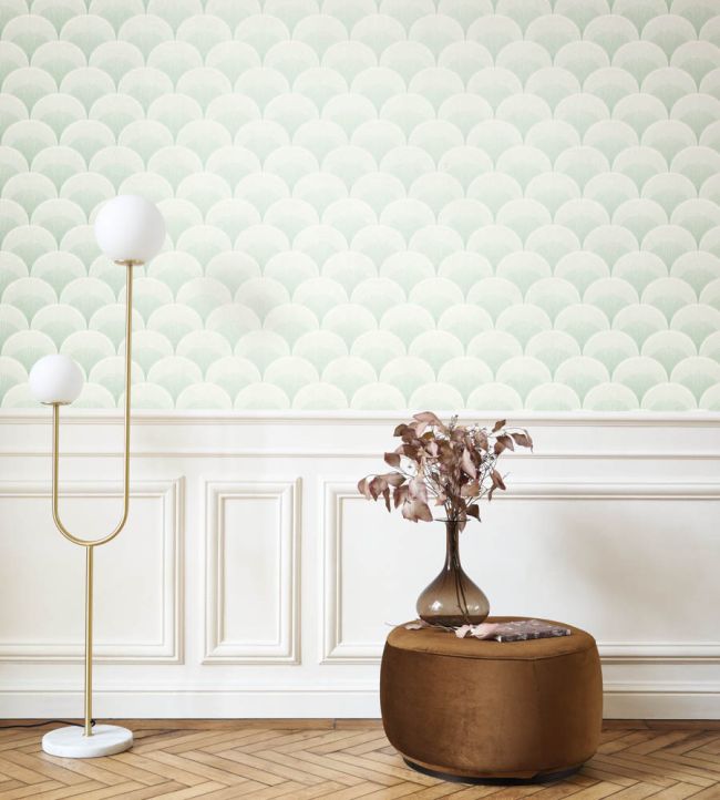Broadway Wallpaper by Casadeco Vert Amande