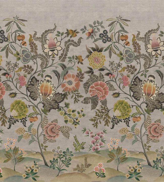 Brocart Decoratif Grasscloth Mural by Designers Guild Sepia