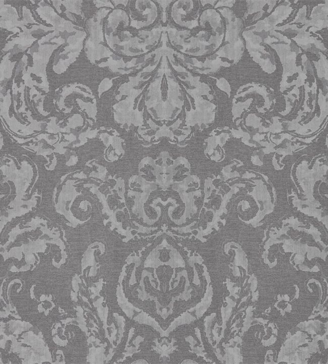 Brocatello Wallpaper by Zoffany Logwood Grey