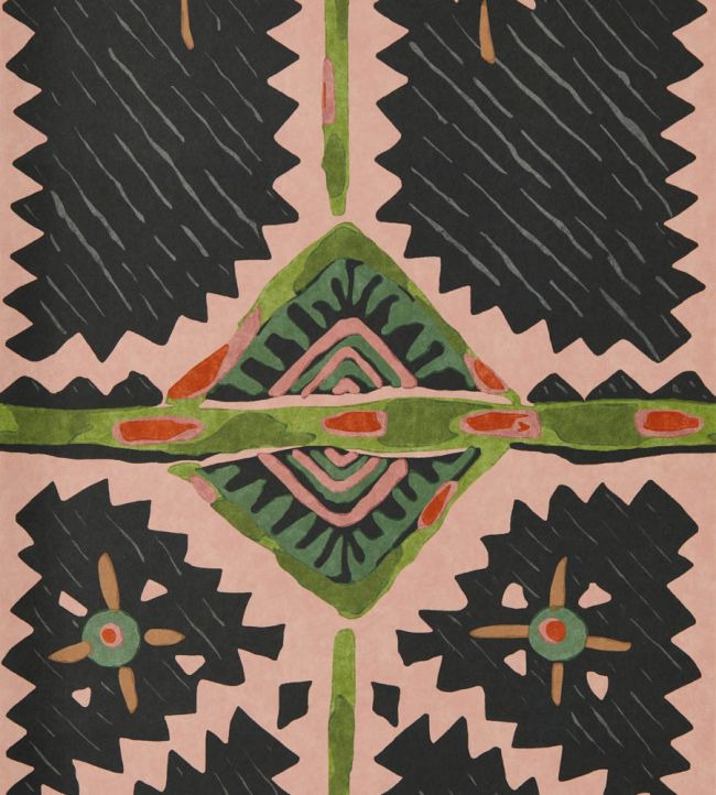 Brocha Wallpaper by Harlequin Blush/Charcoal