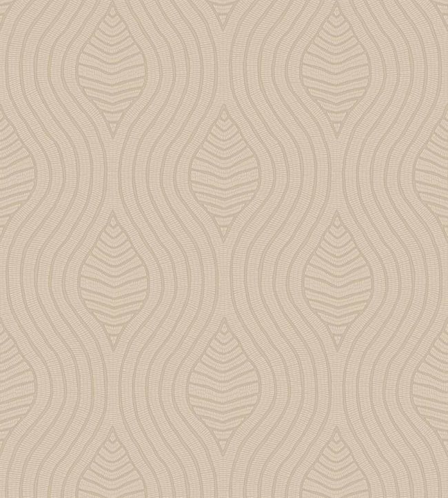 Brodelia Wallpaper by Casamance Marron Glace