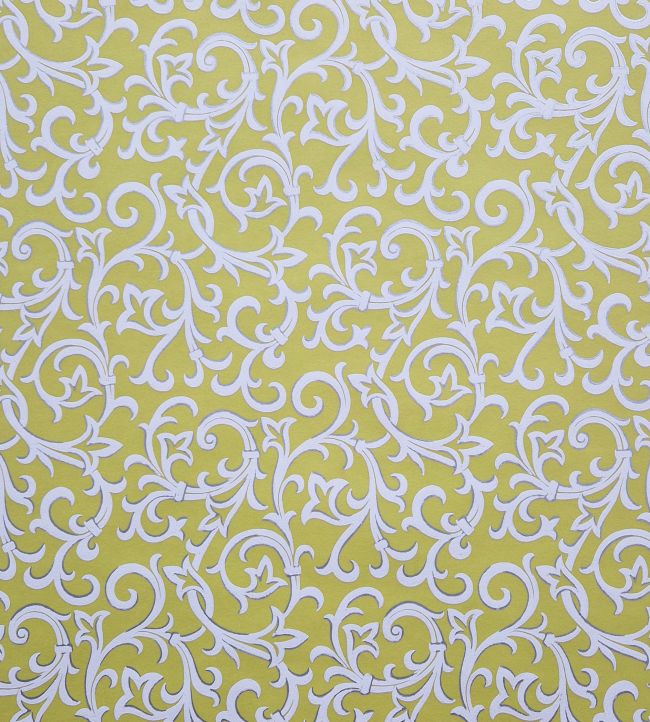 Brodsworth Wallpaper by 1838 Wallcoverings Lime Green