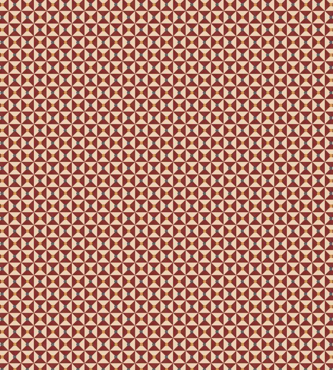 Broken Dishes Wallpaper by Ottoline Traditional Red
