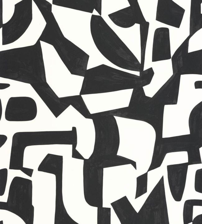 Broken Pattern Wallpaper by Caselio Noir et blanc