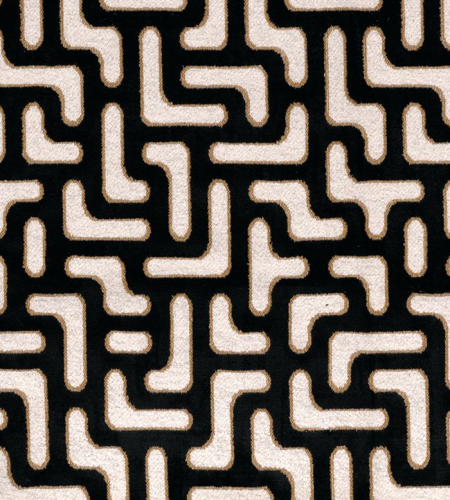 Bryce Fabric by Casamance Noir